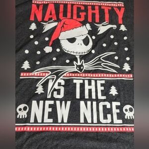 The nightmare before Christmas disney mens shirts naughty is the new nice Nwt
